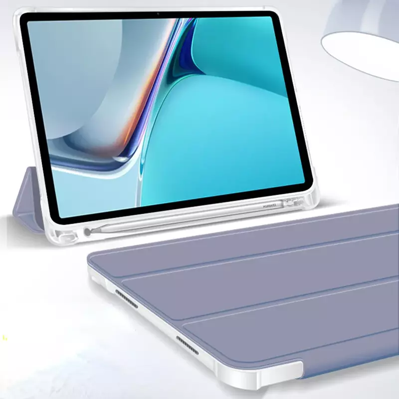 Penutup tempat pensil transparan, casing silikon lembut untuk iPad Air 5 Air 4 3 2 1 iPad 10 9 8 7 6 th gnation Pro 10.5 11 inci
