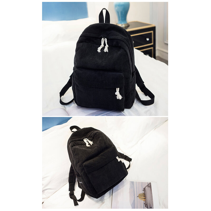 Spacious And Stylish Casual Backpack For Trendy Look Soft And Lightweight Cloth School Backpack black