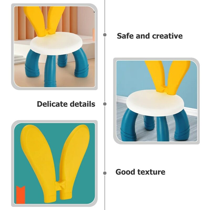Repose-pieds assis pour enfants, chaise en plastique de dessin animé, commode pour enfants
