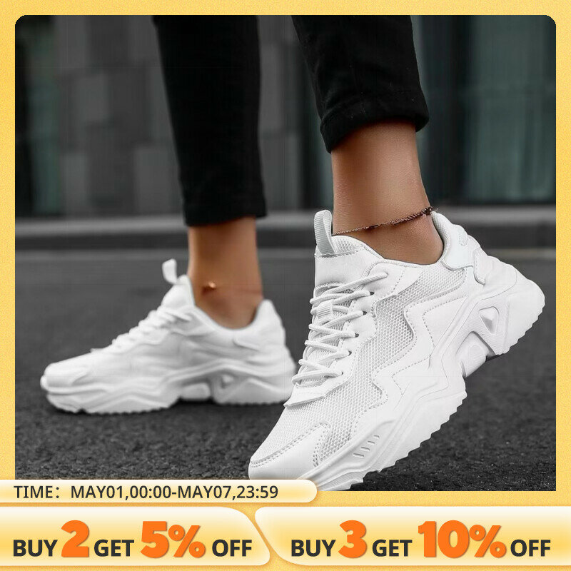 The Same Style of Sports Shoes for Men and Women, Casual Shoes, Running Shoes, Pure White, Fresh, Simple, Ultra-light,sneakers