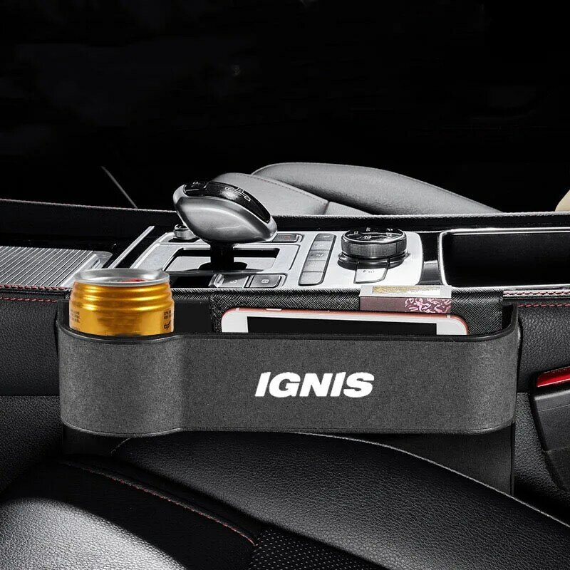 IGNIS 자동차 시트 틈새 갭 보관 박스, 시트 정리함 갭 슬릿 필러 거치대, 자동차 슬릿 포켓 보관 박스