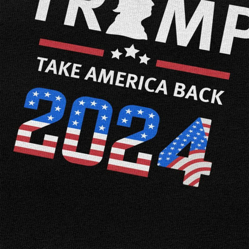 Футболка с американской спинкой для мужчин, 100% хлопковая футболка, городские футболки с коротким рукавом, Трамп 2024, футболка, приталенная одежда, Merch