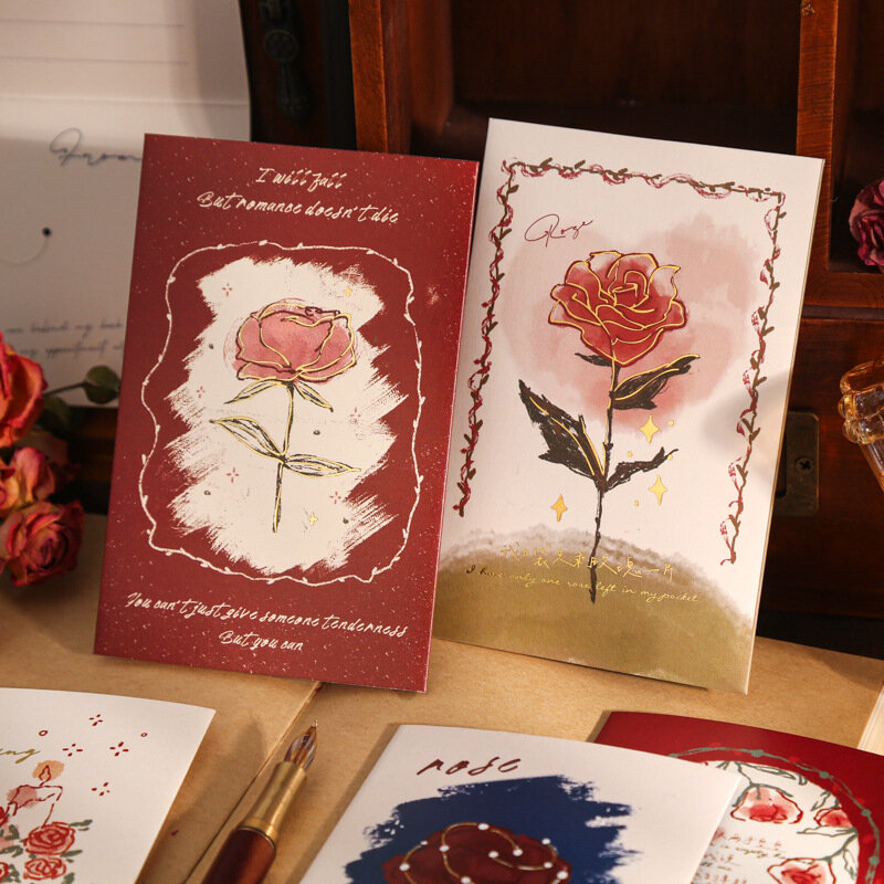 4 шт./упаковка, открытки с изображением Вселенной розы