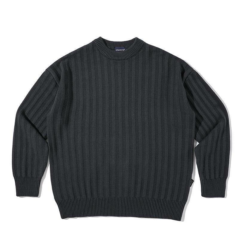 Uomo inverno maglioni lavorati a maglia pullover manica lunga abbigliamento uomo Streetwear tinta unita girocollo maglione stile classico 2023 W31