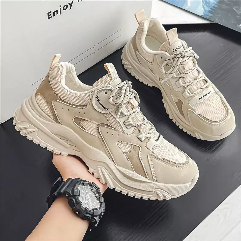 men's autumn breathable fashion lace-up sneakers men's comfortable outdoor sports running shoes casual comfortable trendy shoes