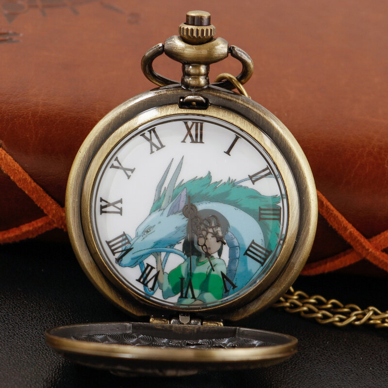 Классические и популярные сказочные Часы Принцесса Белая лошадь эмблема полые кварцевые карманные часы унисекс ожерелье кулон детский подарок