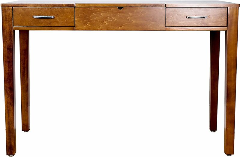 Alveare 홈 에이미 화장대 책상 메이크업 드레싱 테이블, 월넛