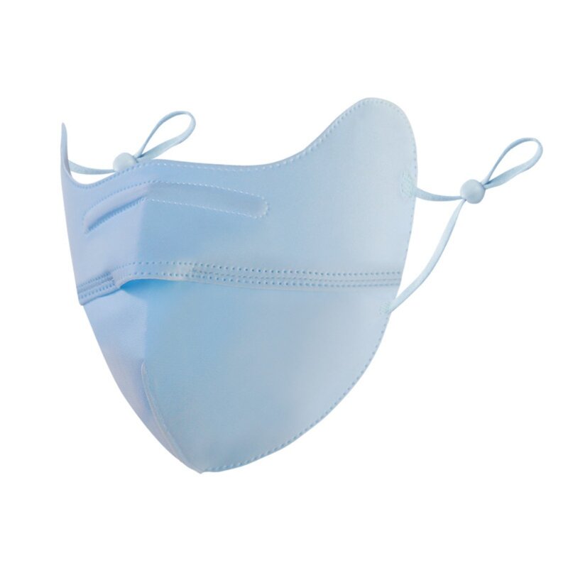 Maschera di seta di ghiaccio anti-uv vendita calda maschera di protezione solare traspirante sciarpa di copertura del viso sport all'aria aperta
