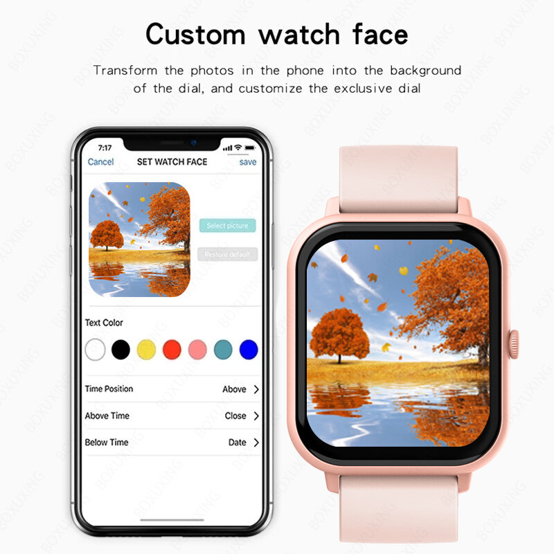 Xiaomi Call Smart Watch Frauen benutzer definierte Zifferblatt Smartwatch für Android iOS wasserdichte Bluetooth-Musik uhren Full-Touch-Uhr