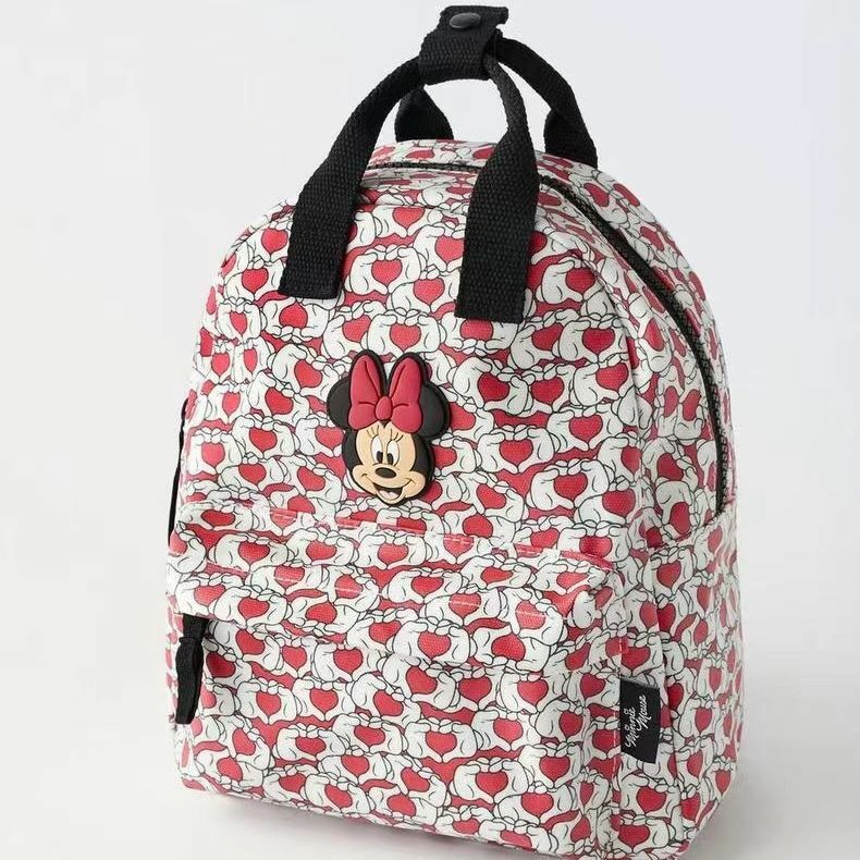 Детский рюкзак с мультипликационным принтом, милые сумки на молнии для девочек, модная Женская водонепроницаемая сумка через плечо