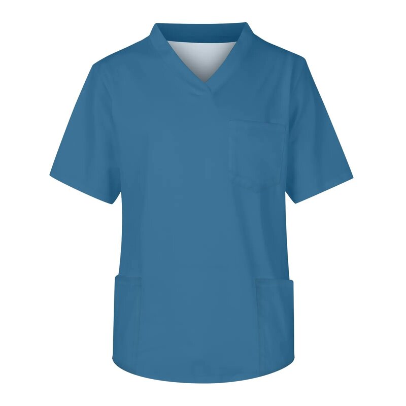 Uniforme de Soins Infirmiers pour Homme, T-Shirt à Manches Courtes et Col en V, Vêtements de Clinique de Santé