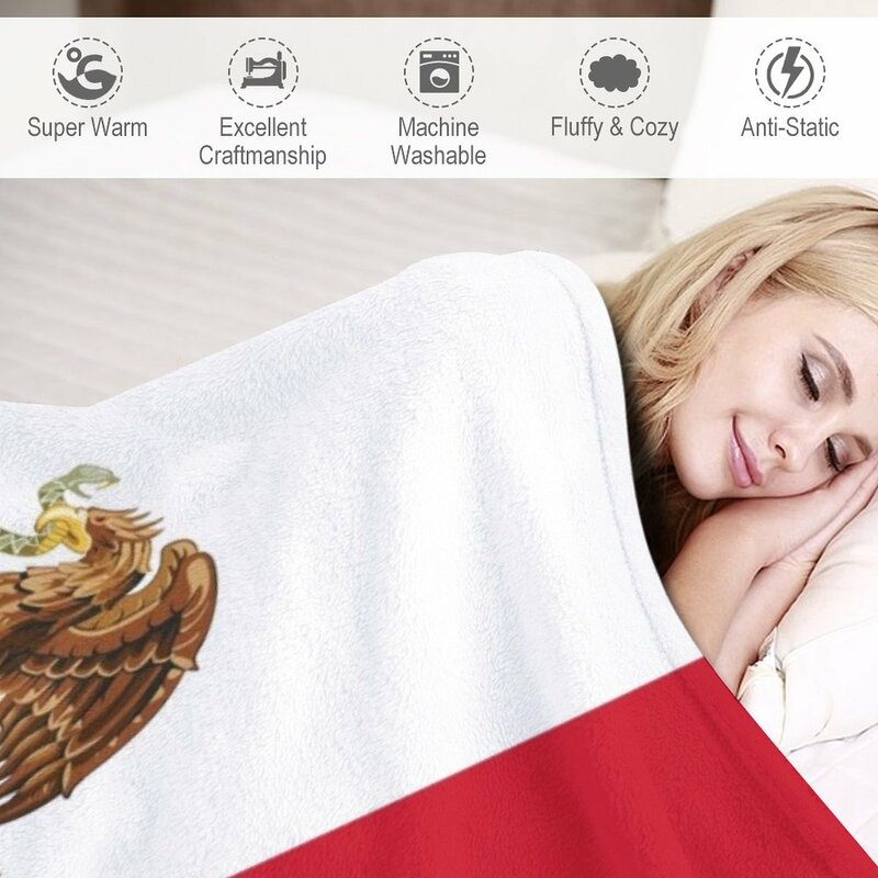 Bandera Mexicana, -Bandera mexicana Manta a cuadros para sofá