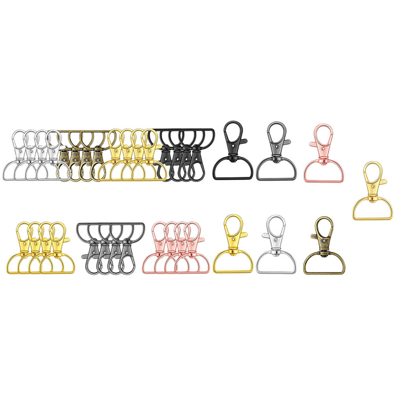 35 Pcs Lanyards For Keys 35pcs Swivel Buckle Tether Metal Lobster Claw Clasp Case Parts Bags Supplies Luggage Accessories