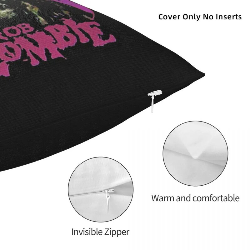 Vintage Rob Zombie Band Art Square Pillowcase Pillow Cover Cushion Zip Decorative Comfort Throw Pillow for Home Bedroom
