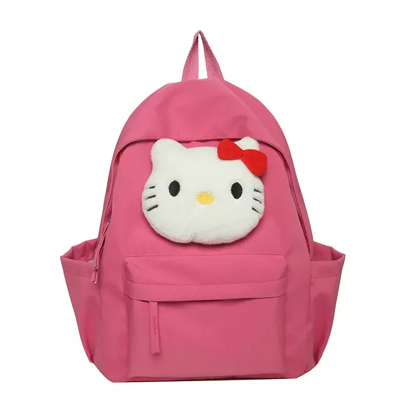 2024 Nieuwe Sanrio Hello Kitty Schattige Mode Rugzak Meisjes 3-6e Klas Middelbare Scholieren Grote Capaciteit Schooltas Vrouwen