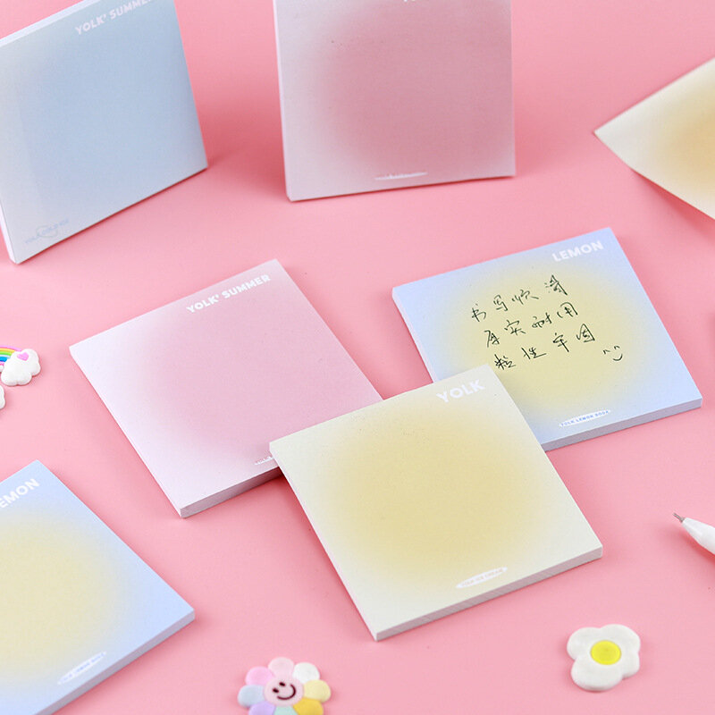 50 blätter Morandi Farbverlauf Memo Pad Sticky Notes Memo Notebook Schreibwaren Papier Aufkleber Büro Schule Liefert Sammelalbum