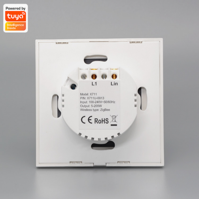 Interruptor inteligente estándar europeo, interruptor de pared unidireccional con WiFi, Control táctil por voz Alexa