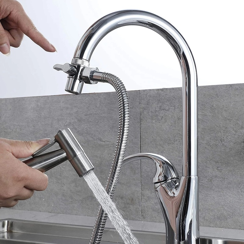 Alloy Switch Faucet Adapter, Válvula desviadora divisor pia com aerador, Conector da torneira para cozinha WC Bidé Chuveiro Banheiro