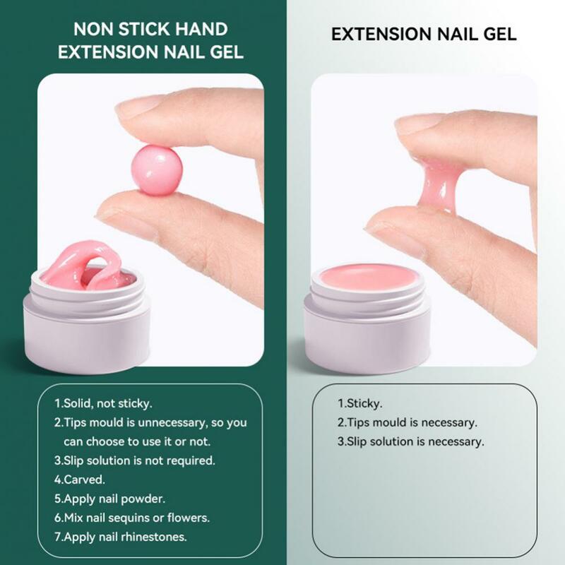 Solid Nail Tip Gel Transparent Function Hard Gel 6 Colors Nail Accessories For Quickly Extend Nail Nail Gel For Nail Extension