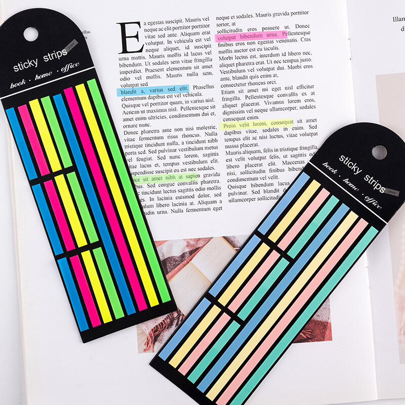 Auto-adesivo Leitura Anotação Binder, Sticky Notes transparentes, Memo Pad, Bookmarks, Índice Divisores, 160 Folhas