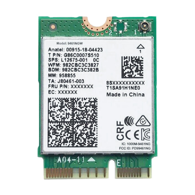 Per scheda WiFi Intel 9461NGW AC 9461 2.4G/5G Dual Band 802.11AC M2 Key E CNVI Bluetooth 5.0 adattatore Wireless