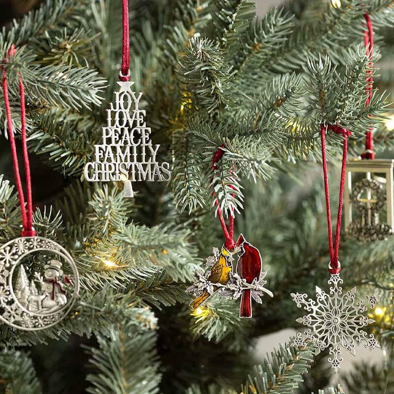 Adorno de árbol de Navidad de peltre sólido, decoración colgante artesanal para fiesta en casa, regalos de Navidad, 2023