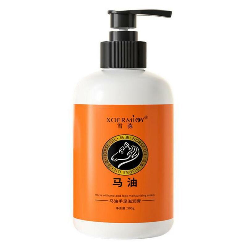 300g Horse Oil Hand Foot Moisturize Cream Anti-crack Body Tone Smooth Skin Hydrating Delicate Brightening Care Nourishing C F2C5