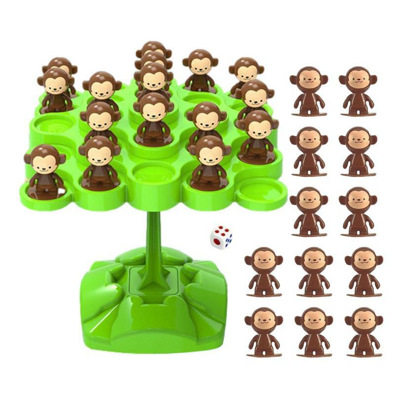 균형 원숭이 나무 원숭이 보드 게임, 몬테소리 인터랙티브 수학 장난감, 창의적인 어린이 퍼즐 사고 훈련 게임 장난감