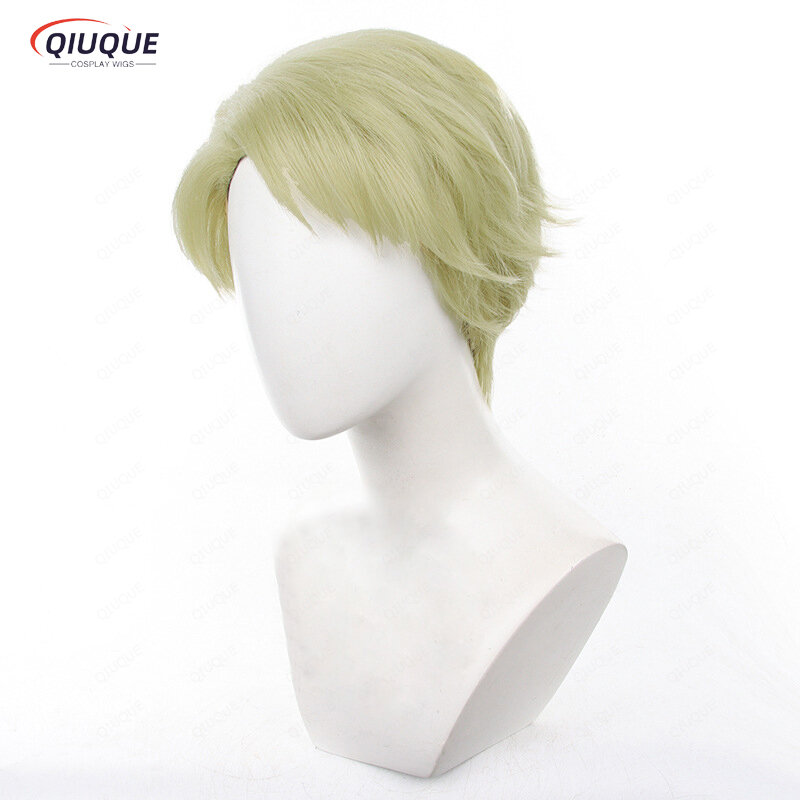 Anime Nanami Kento Cosplay Wig Short Yellow Green Necktie Accessoies Heat Resistant Synthetic Hair Wigs + Wig Cap