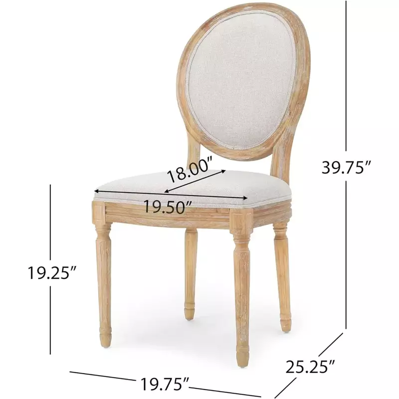 Set da 2 pezzi sedia da pranzo Phinnaeus sedia da pranzo in tessuto Beige poliestere (Set di 2) sedie da cucina mobili per la casa tavolo da camera