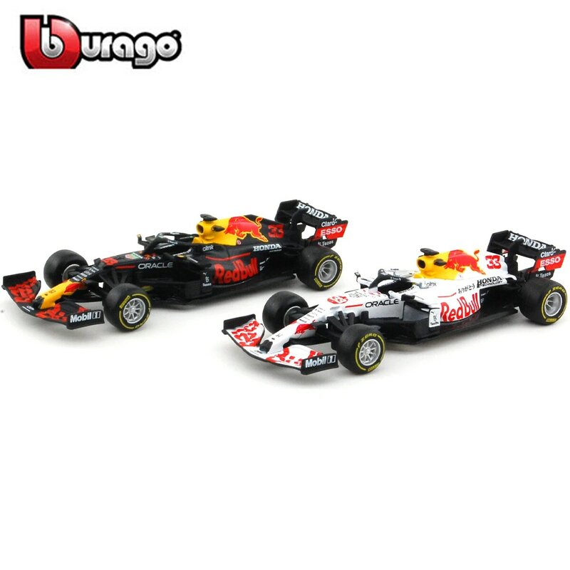 Bburago 1:43 Red Bull Racing TAG Heuer RB16b 2021 #33 MAX Verstappen Alloy luksusowy pojazd odlewane samochody zabawkowy Model kolekcja prezent