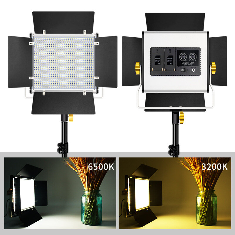 LED Luz de Vídeo Fotográfico, Controle Remoto, Painel Regulável, Estúdio Luz de Preenchimento, Alimentado por Bateria, Alimentado por Bateria, 40W, 3200-5600K