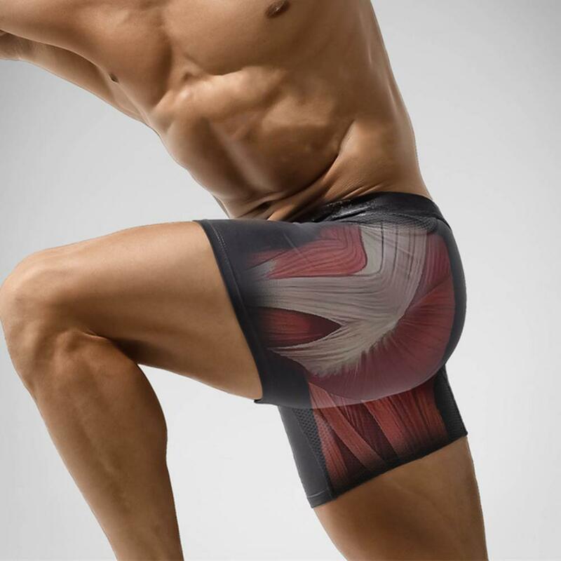 Weiche Stoff Herren Unterwäsche atmungsaktive Mesh Herren Unterwäsche mit u konvexen Tasche langes Bein Design für Komfort Unterstützung hoch für Männer