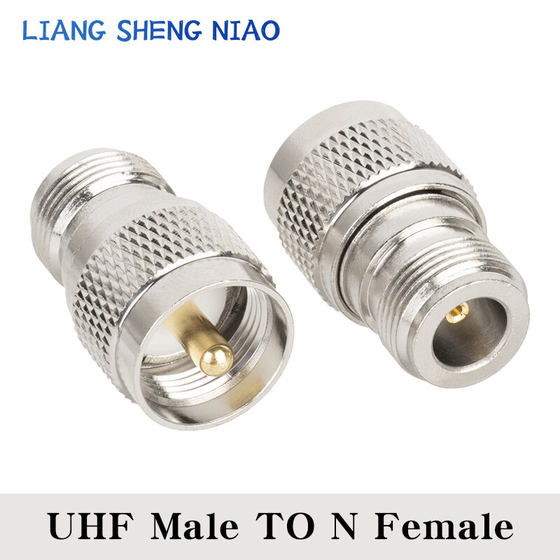 1 buah UHF PL259 SO239 ke N konektor UHF Male Jack ke N Female Plug RF Coax konektor lurus adaptor SL16 N tipe Crossover sub