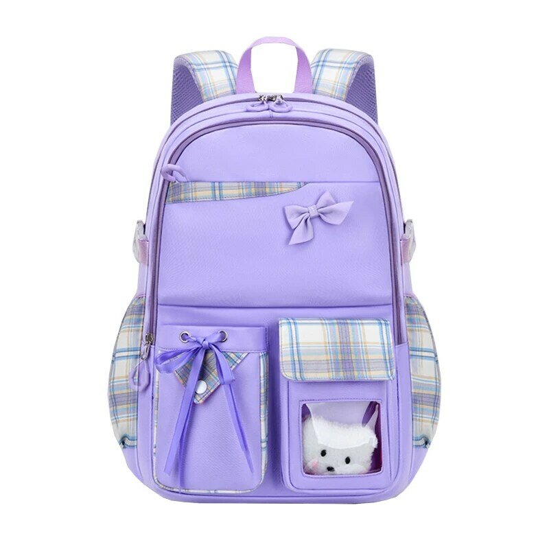 Mochila De Nylon Bonito Estudante Casual Crianças Daypack Bowknot School Bag Bookbag
