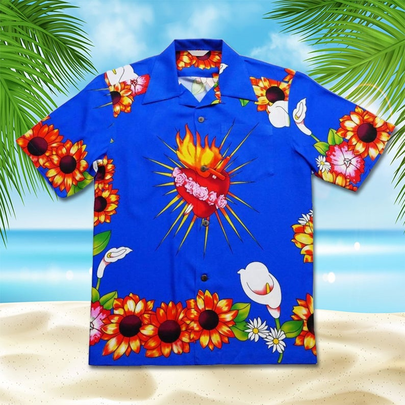 남성용 반팔 셔츠, 쿠바 스타일, 오버사이즈 하와이 상의, 3D 프린트, 여름 휴가 휴가