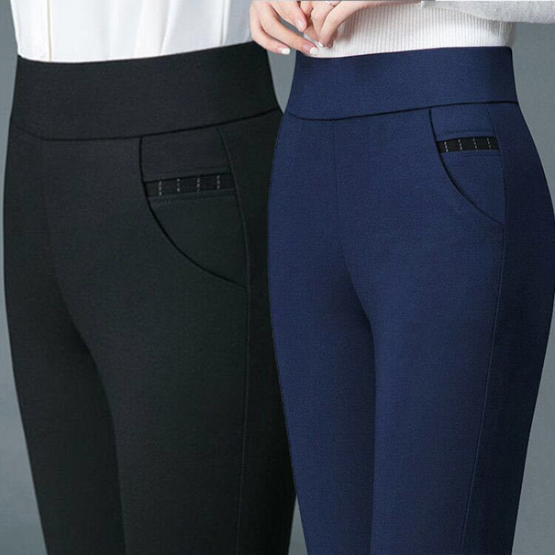 MRMT 2024 baru celana wanita celana ketat elastis sembilan poin kaki musim panas celana lurus pinggang tinggi untuk wanita