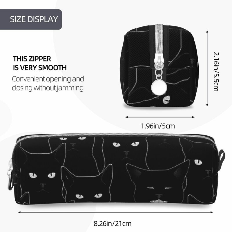 Cat Animal Pencil Case Pencilcases Pen for Student Big Capacity Bag School Supplies Gift Stationery