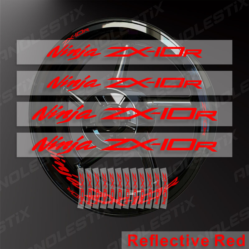 Светоотражающая наклейка AnoleStix на колеса мотоцикла, наклейка на ступицу колеса, полосатая лента на обод для Kawasaki ZX-10R ZX 10R 2019 2020 2021 2022