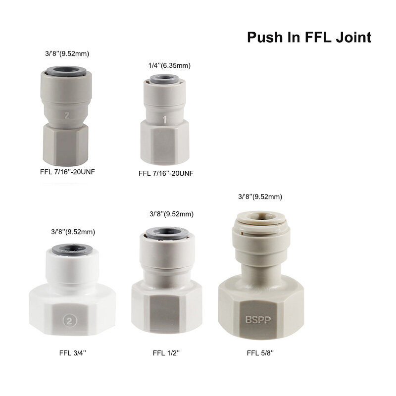 Plastic Quick Connector Push in Fittings Pipe Hose Connect Food Grade Disconnect Joint