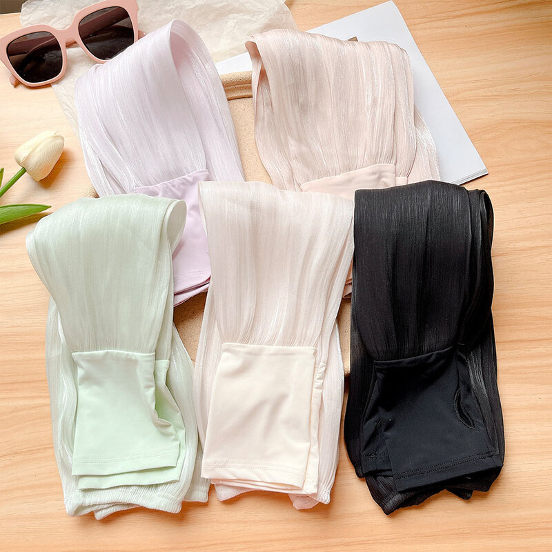 Woman Ice Silk Sleeves Breathable Sun Protection Cuffs Summer Driving Arm Covers Outdoor Sports Farmer Sunscreen Sleeves