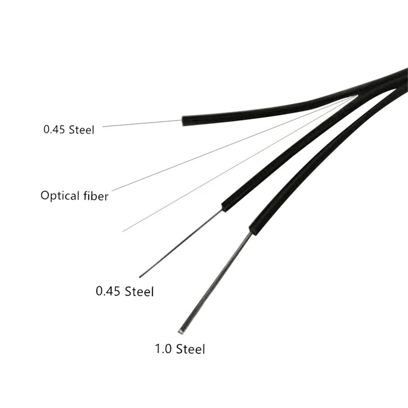 Cable de SCAPC-SCAPC para exteriores, accesorio de fibra de 2, 3 de acero, color negro extra, 1000m