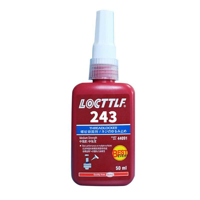 Locker de rosca azul 243 tolerante al aceite, pegamento de tornillo azul, agente de bloqueo de rosca adhesiva anaeróbica, Loctite