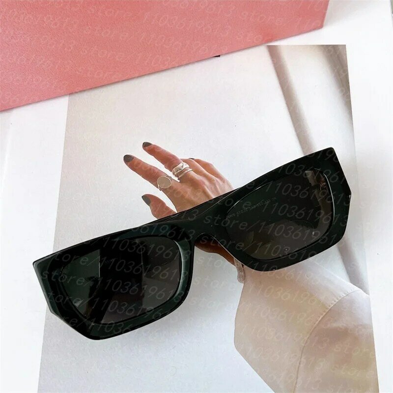 Damen Sonnenbrille 496278 Acetat quadratische schwarze Sonnenbrille Retro Vintage farbige Sonnenbrille ästhetische trend ige Sonnenbrille mit Box