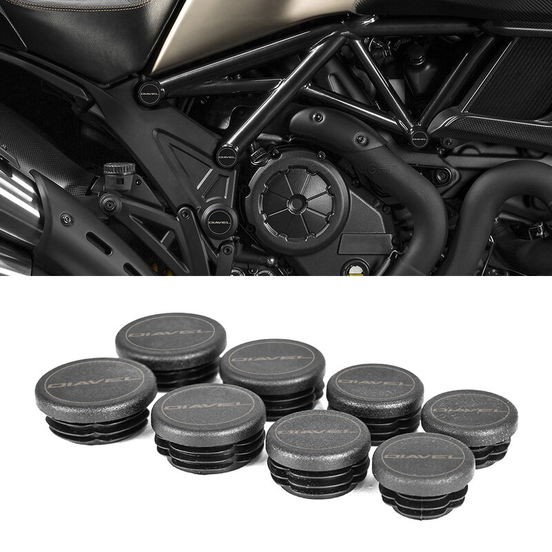 Diavel 1200 2011-2018รถจักรยานยนต์อุปกรณ์เสริมกรอบ End Caps กรอบฝาครอบหมวกปลั๊กตกแต่งสำหรับ Ducati Diavel Carbon dark