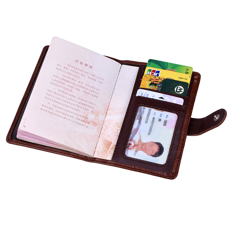 Porte-passeport en cuir pour hommes et femmes, porte-documents en poudre, étui à cartes, moraillon de voyage chaud