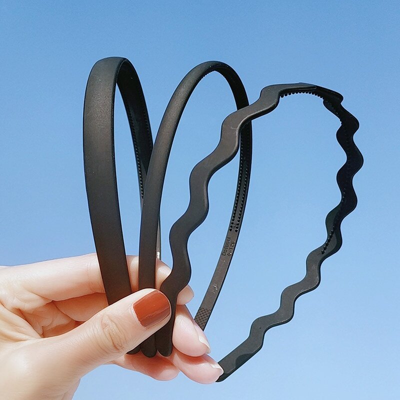 AISHG Black Series Frosted Face Wash Hair Band Korean version of Acrylic Headband for Men And Women Hairband Hair Accessories