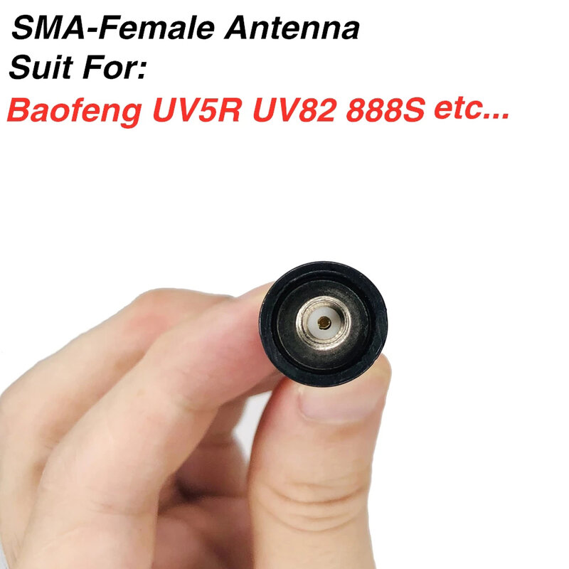 1 PCS NA-771 Walkie Talkie เสาอากาศอ่อน SMA หญิงวิทยุเสาอากาศสำหรับ BaoFeng UV-5R UV-9R UV-82 BF-888S