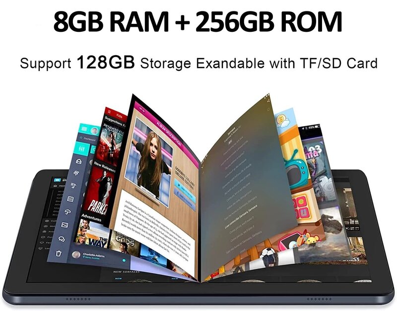 BDF 2023 nowy globalny wersja Tablet z systemem Android 12.0 Tablet 8GB RAM 512GB ROM Tablette PC osiem rdzeni 4G podwójna karta SIM lub TABLET z WIFI
