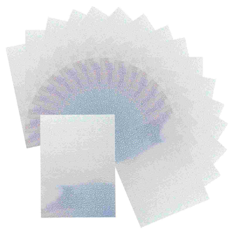 20 arkuszy błyszczącego papieru do drukowania holograficznego Naklejki do druku Duże etykiety Etykiety samoprzylepne z PCV